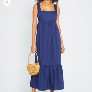 {OPT} Anthropologie Brand New Maude Navy Dress